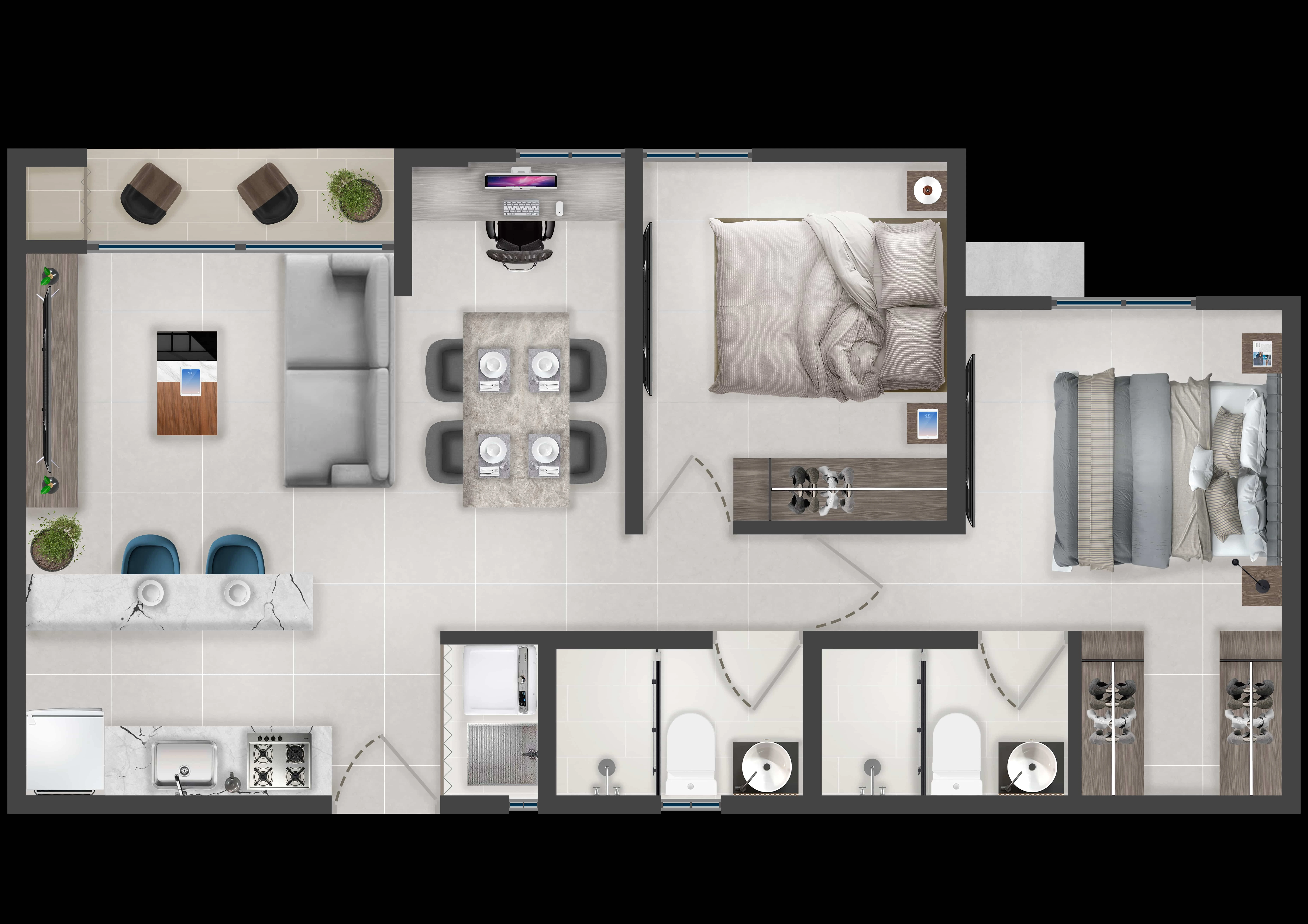 Apartamento 54 m² 3